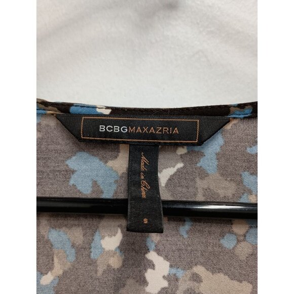 Vintage Y2K BCBGMaxazria Babydoll Dress Womens Small Brown Abstract Coquette - Picture 4 of 9